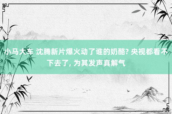 小马大车 沈腾新片爆火动了谁的奶酪? 央视都看不下去了, 为其发声真解气