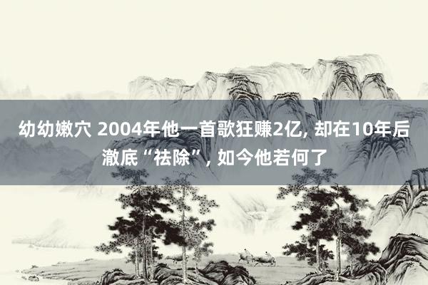 幼幼嫩穴 2004年他一首歌狂赚2亿, 却在10年后澈底“祛除”, 如今他若何了