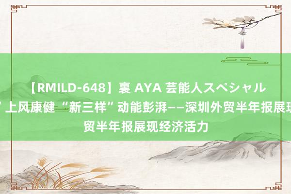 【RMILD-648】裏 AYA 芸能人スペシャル “老三样”上风康健 “新三样”动能彭湃——深圳外贸半年报展现经济活力