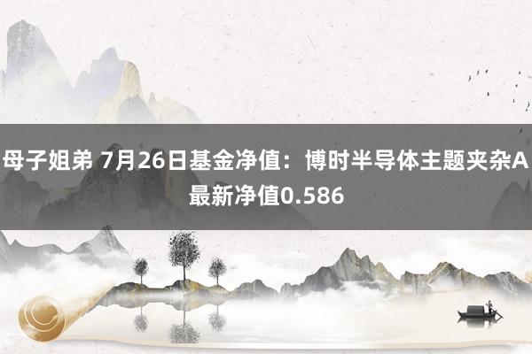 母子姐弟 7月26日基金净值：博时半导体主题夹杂A最新净值0.586