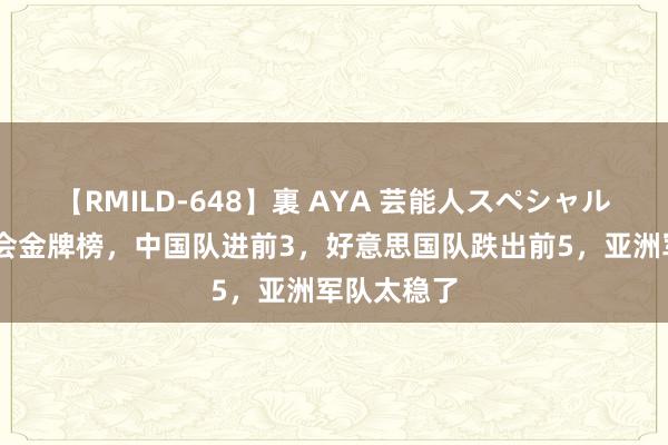 【RMILD-648】裏 AYA 芸能人スペシャル 最新奥运会金牌榜，中国队进前3，好意思国队跌出前5，亚洲军队太稳了