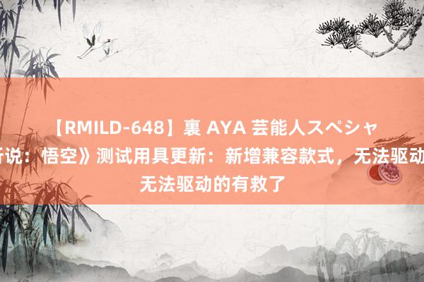 【RMILD-648】裏 AYA 芸能人スペシャル 《黑听说：悟空》测试用具更新：新增兼容款式，无法驱动的有救了