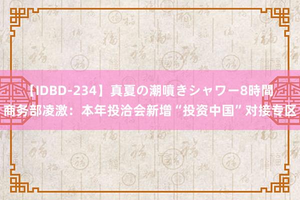 【IDBD-234】真夏の潮噴きシャワー8時間 商务部凌激：本年投洽会新增“投资中国”对接专区